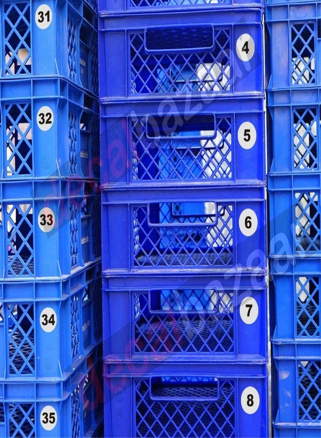 decalbazaar Round Number 1-50 Sticker, Glossy Vinyl, 2 Inches, White (Code 13.21) - Image 3